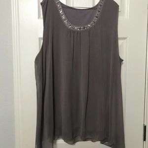 Jeweled neckline top